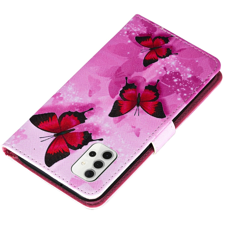 For Samsung Galaxy A32 5G Cross Texture Painting Pattern Horizontal Flip Leather Case with Holder & Card Slots & Wallet & Lanyard