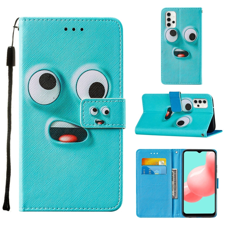 For Samsung Galaxy A32 5G Cross Texture Painting Pattern Horizontal Flip Leather Case with Holder & Card Slots & Wallet & Lanyard