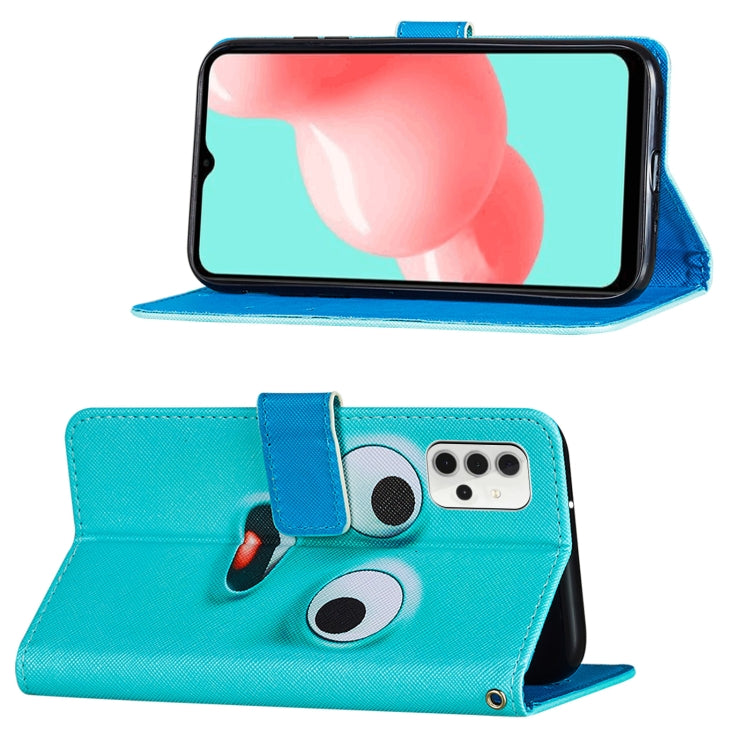 For Samsung Galaxy A32 5G Cross Texture Painting Pattern Horizontal Flip Leather Case with Holder & Card Slots & Wallet & Lanyard