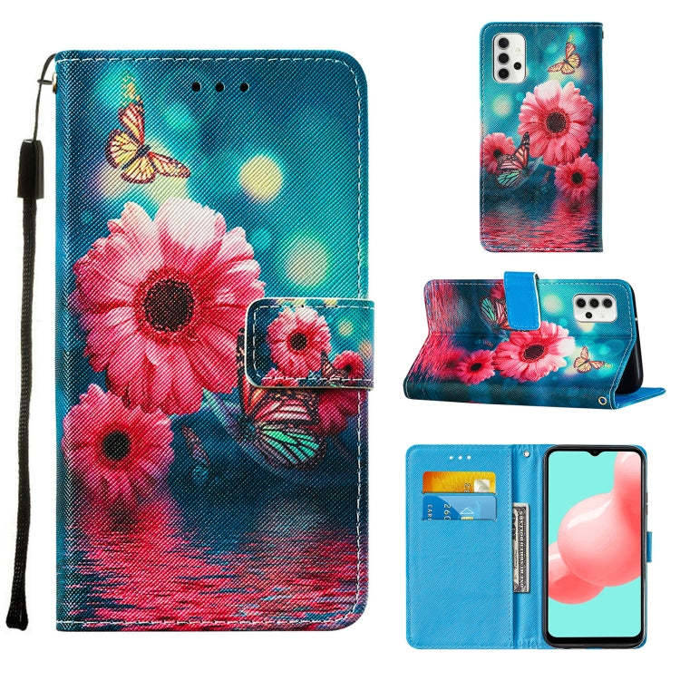 For Samsung Galaxy A32 5G Cross Texture Painting Pattern Horizontal Flip Leather Case with Holder & Card Slots & Wallet & Lanyard