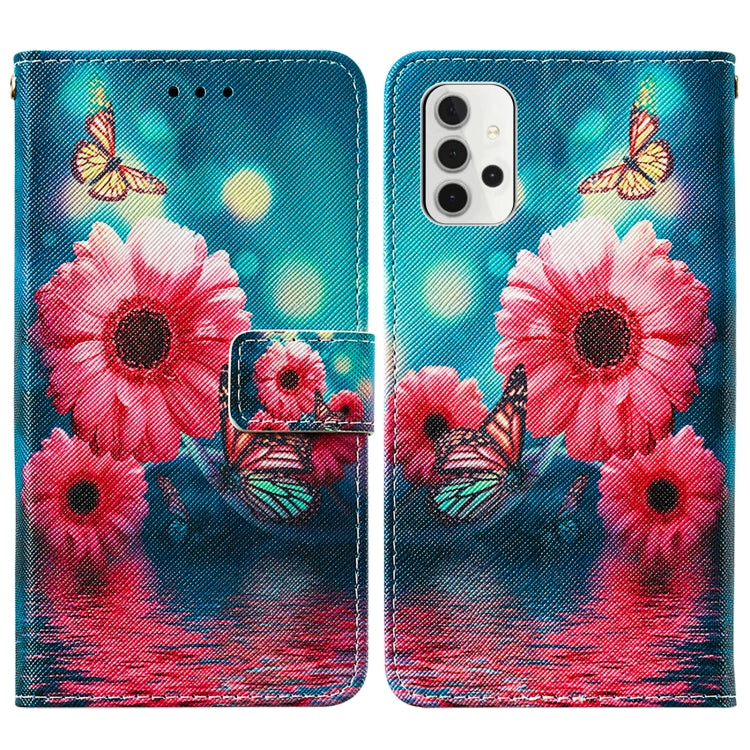 For Samsung Galaxy A32 5G Cross Texture Painting Pattern Horizontal Flip Leather Case with Holder & Card Slots & Wallet & Lanyard