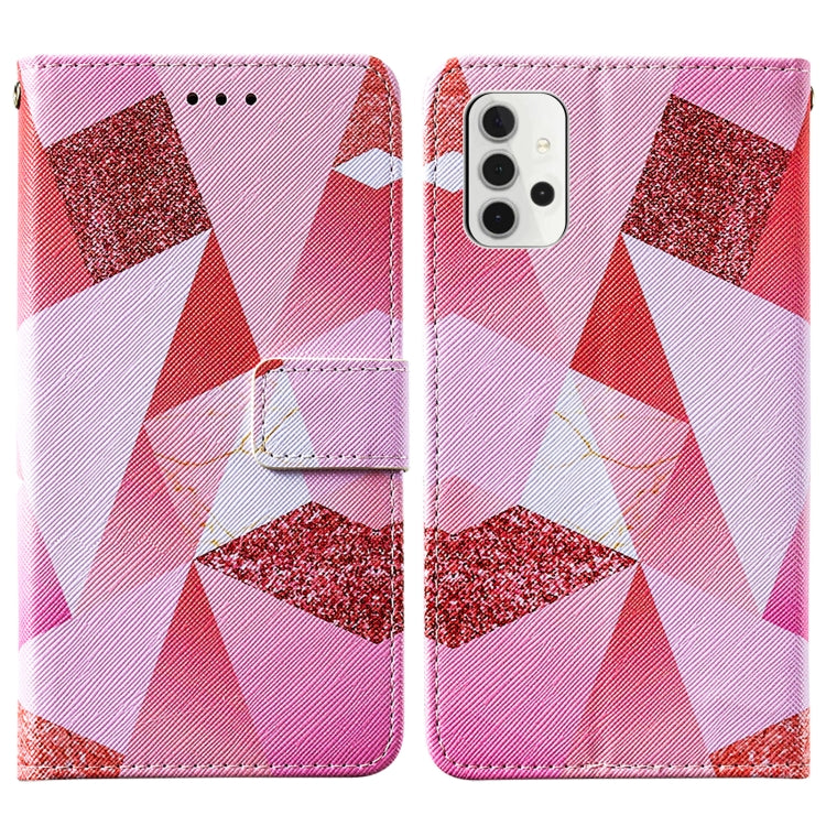 For Samsung Galaxy A32 5G Cross Texture Painting Pattern Horizontal Flip Leather Case with Holder & Card Slots & Wallet & Lanyard