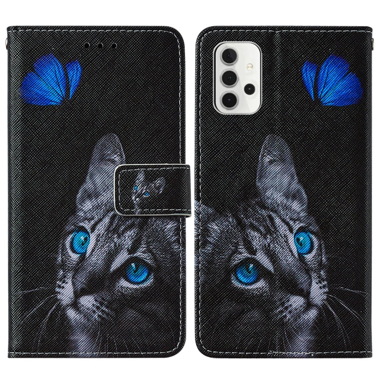 For Samsung Galaxy A32 5G Cross Texture Painting Pattern Horizontal Flip Leather Case with Holder & Card Slots & Wallet & Lanyard