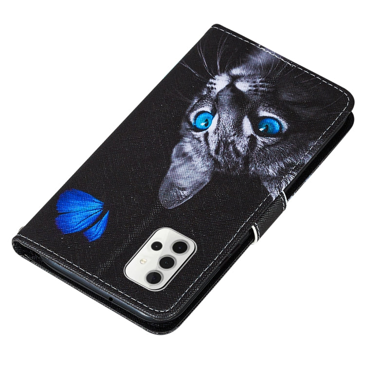 For Samsung Galaxy A32 5G Cross Texture Painting Pattern Horizontal Flip Leather Case with Holder & Card Slots & Wallet & Lanyard