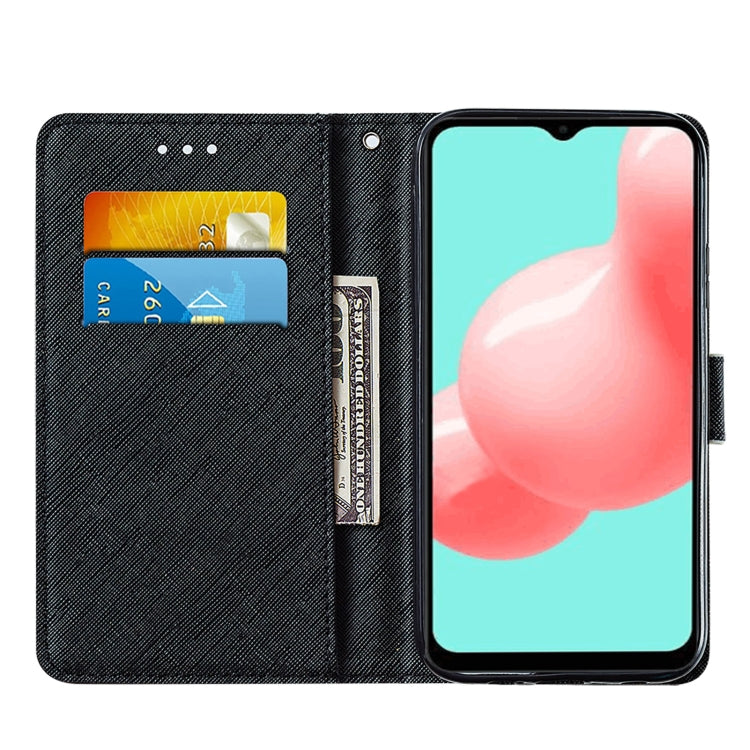 For Samsung Galaxy A32 5G Cross Texture Painting Pattern Horizontal Flip Leather Case with Holder & Card Slots & Wallet & Lanyard