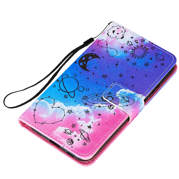 For Samsung Galaxy S21+ 5G Cross Texture Painting Pattern Horizontal Flip Leather Case with Holder & Card Slots & Wallet & Lanyard