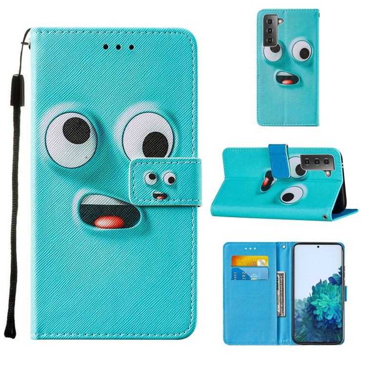 For Samsung Galaxy S21+ 5G Cross Texture Painting Pattern Horizontal Flip Leather Case with Holder & Card Slots & Wallet & Lanyard