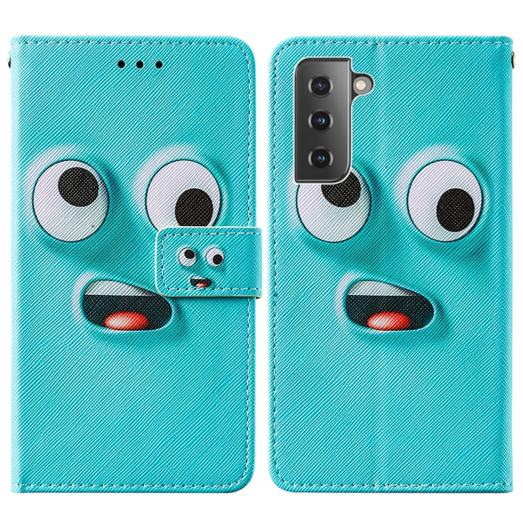 For Samsung Galaxy S21+ 5G Cross Texture Painting Pattern Horizontal Flip Leather Case with Holder & Card Slots & Wallet & Lanyard