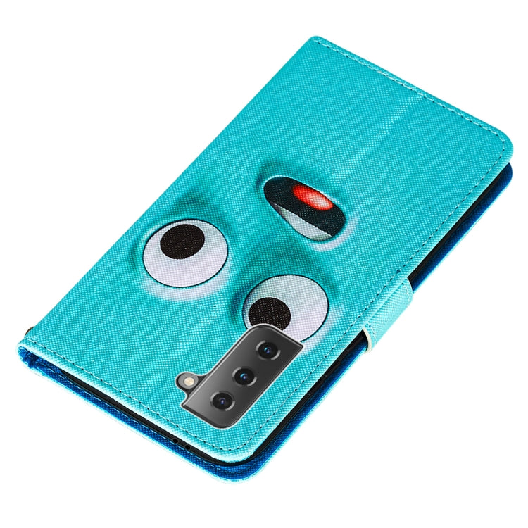 For Samsung Galaxy S21+ 5G Cross Texture Painting Pattern Horizontal Flip Leather Case with Holder & Card Slots & Wallet & Lanyard