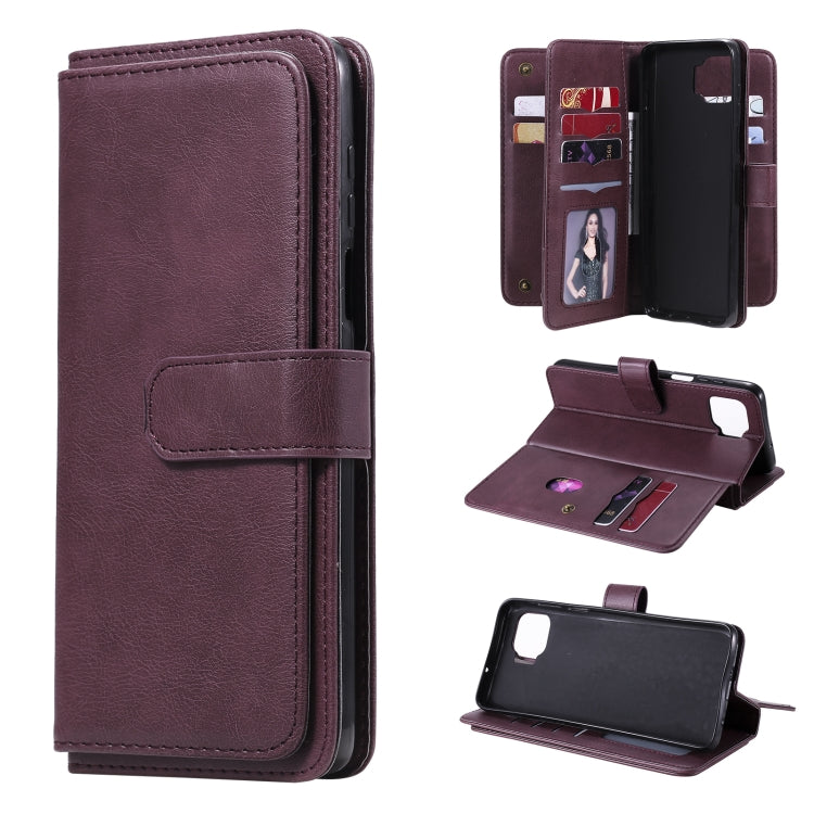 For Motorola Moto G 5G Plus Multifunctional Magnetic Copper Buckle Horizontal Flip Solid Color Leather Case with 10 Card Slots & Wallet & Holder & Photo Frame