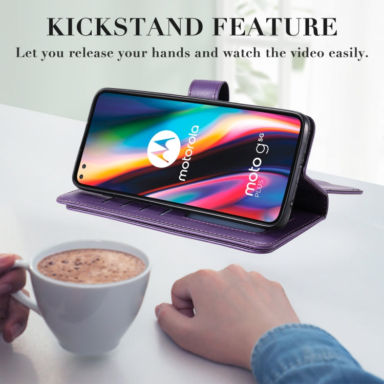 For Motorola Moto G 5G Plus Multifunctional Magnetic Copper Buckle Horizontal Flip Solid Color Leather Case with 10 Card Slots & Wallet & Holder & Photo Frame