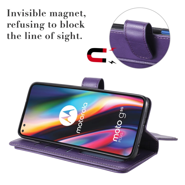 For Motorola Moto G 5G Plus Multifunctional Magnetic Copper Buckle Horizontal Flip Solid Color Leather Case with 10 Card Slots & Wallet & Holder & Photo Frame