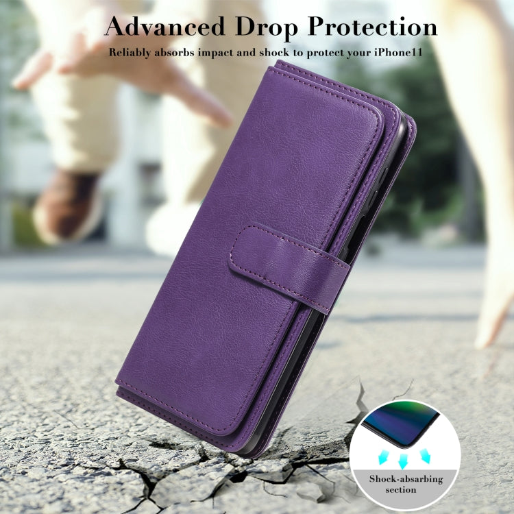For Motorola Moto G 5G Plus Multifunctional Magnetic Copper Buckle Horizontal Flip Solid Color Leather Case with 10 Card Slots & Wallet & Holder & Photo Frame