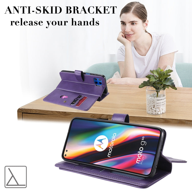 For Motorola Moto G 5G Plus Multifunctional Magnetic Copper Buckle Horizontal Flip Solid Color Leather Case with 10 Card Slots & Wallet & Holder & Photo Frame