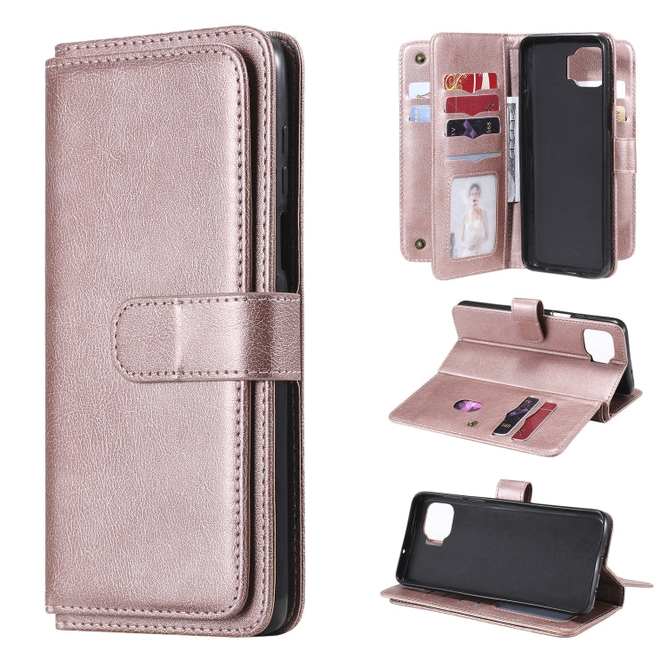 For Motorola Moto G 5G Plus Multifunctional Magnetic Copper Buckle Horizontal Flip Solid Color Leather Case with 10 Card Slots & Wallet & Holder & Photo Frame
