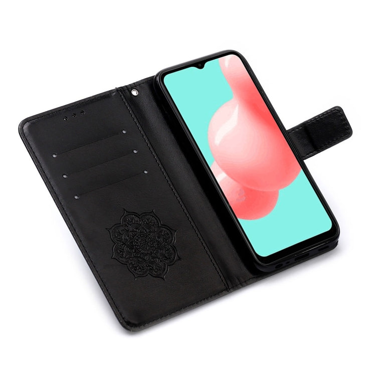For Samsung Galaxy A32 5G Dream Catcher Printing Horizontal Flip Leather Case with Holder & Card Slots & Wallet & Lanyard