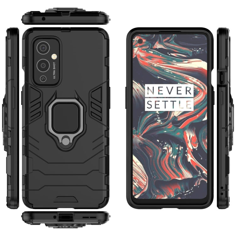 For OnePlus 9 PC + TPU Shockproof Protective Case with Magnetic Ring Holder