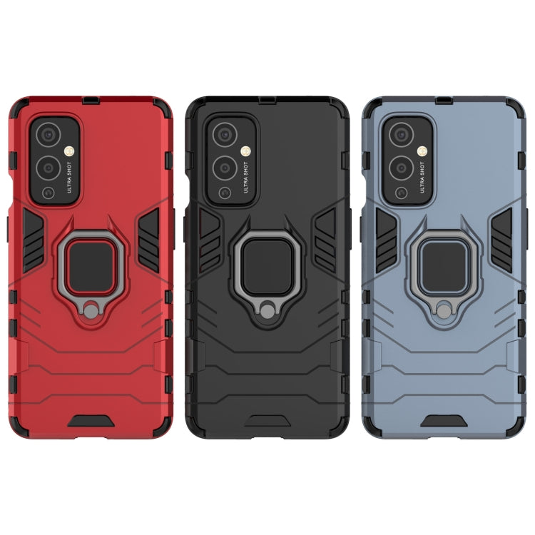 For OnePlus 9 PC + TPU Shockproof Protective Case with Magnetic Ring Holder