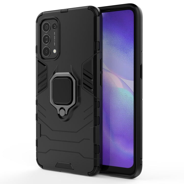 For OPPO Reno5 PC + TPU Shockproof Protective Case with Magnetic Ring Holder
