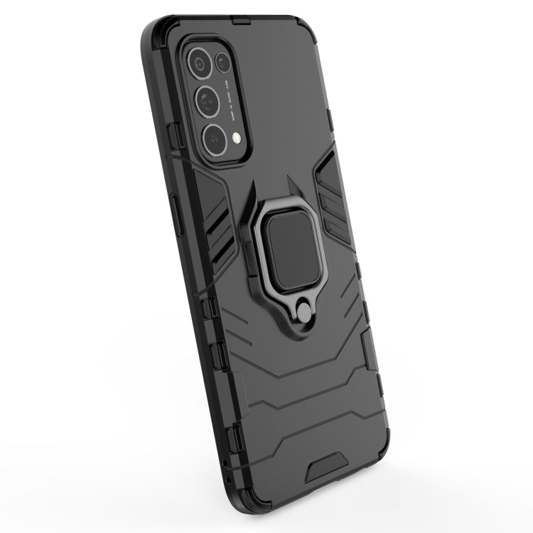 For OPPO Reno5 PC + TPU Shockproof Protective Case with Magnetic Ring Holder