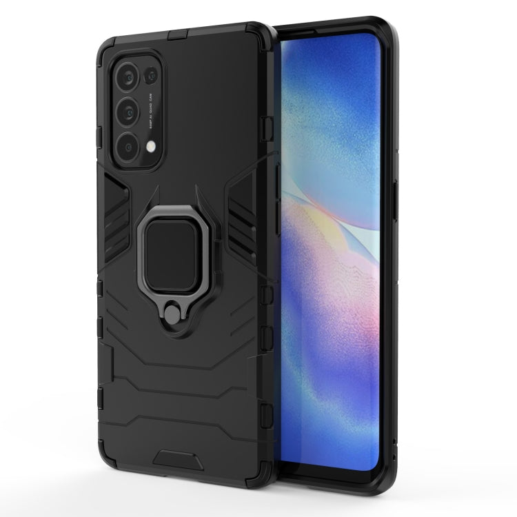 For OPPO Reno5 Pro PC + TPU Shockproof Protective Case with Magnetic Ring Holder