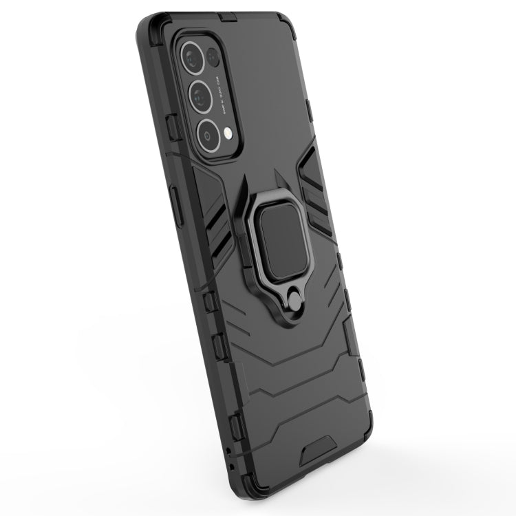 For OPPO Reno5 Pro PC + TPU Shockproof Protective Case with Magnetic Ring Holder