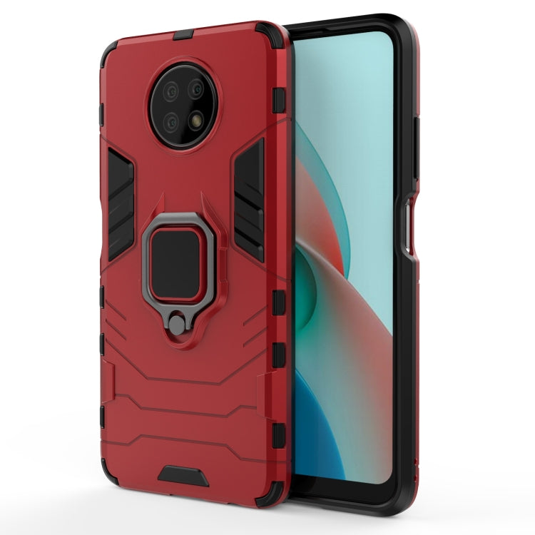 For Xiaomi Redmi Note 9 5G PC + TPU Shockproof Protective Case with Magnetic Ring Holder