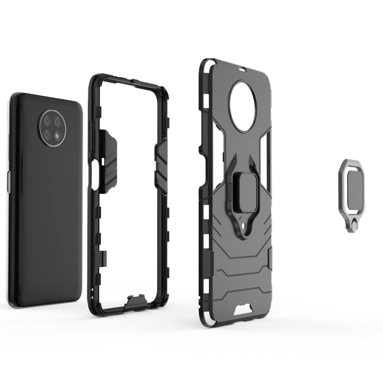 For Xiaomi Redmi Note 9 5G PC + TPU Shockproof Protective Case with Magnetic Ring Holder