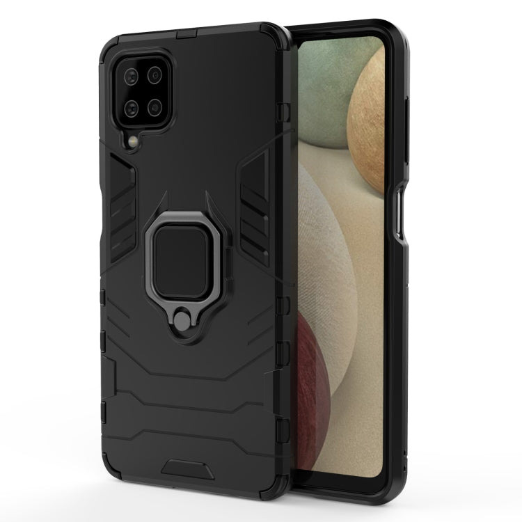 For Samsung Galaxy A12 5G PC + TPU Shockproof Protective Case with Magnetic Ring Holder
