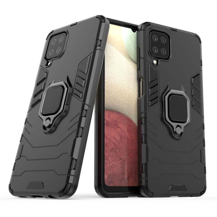 For Samsung Galaxy A12 5G PC + TPU Shockproof Protective Case with Magnetic Ring Holder