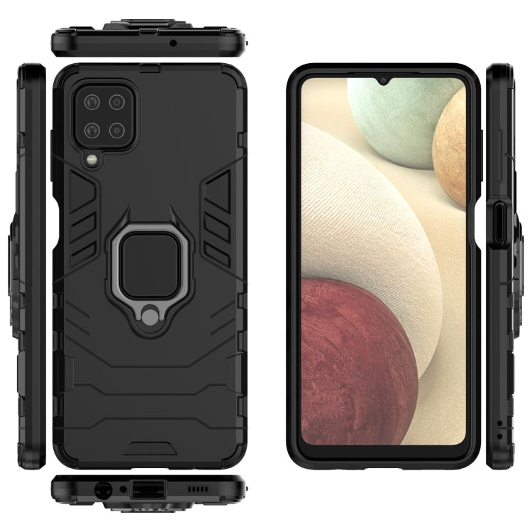 For Samsung Galaxy A12 5G PC + TPU Shockproof Protective Case with Magnetic Ring Holder