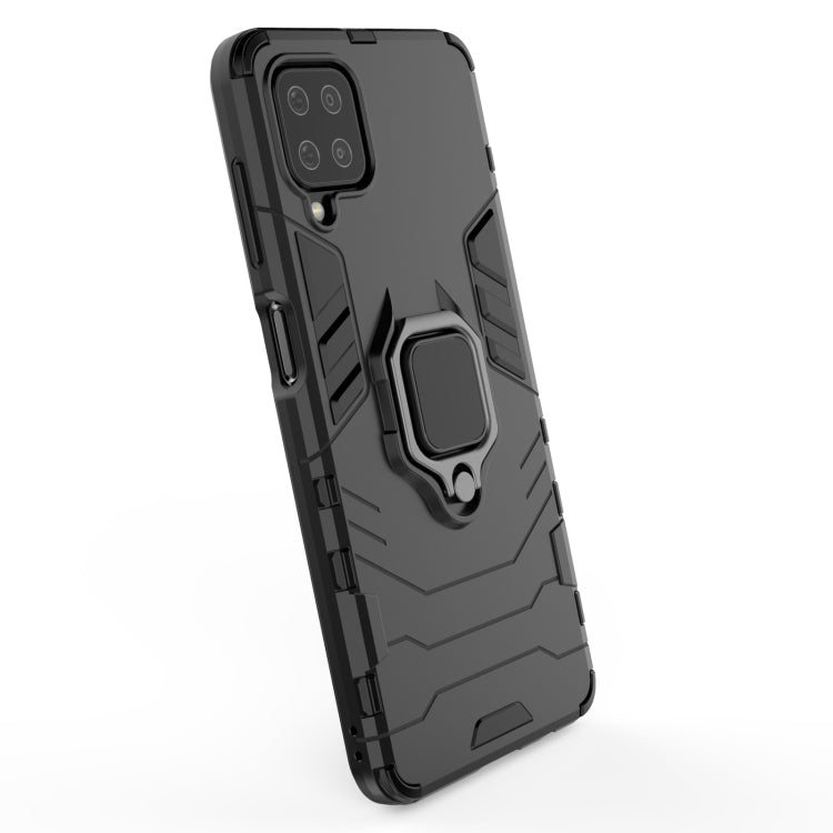 For Samsung Galaxy A12 5G PC + TPU Shockproof Protective Case with Magnetic Ring Holder
