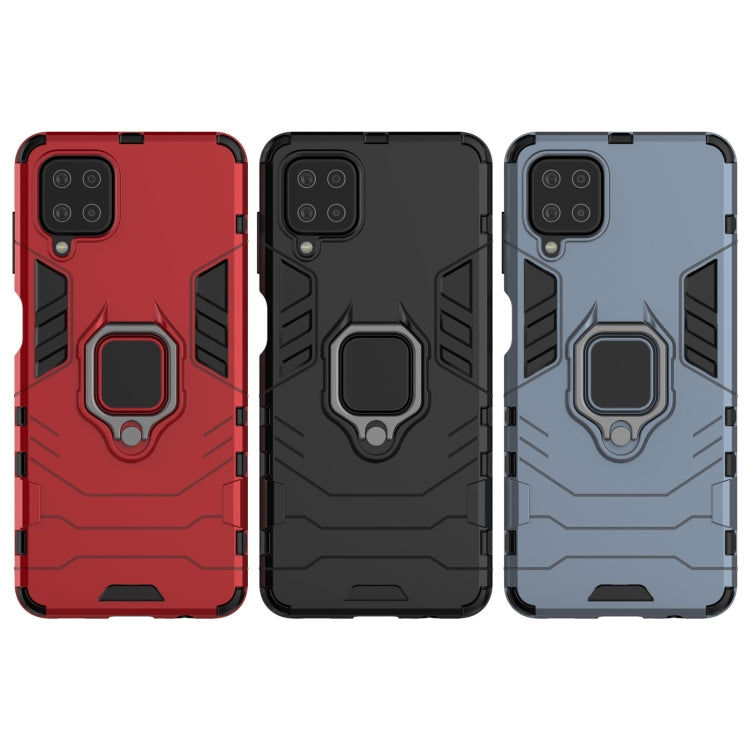 For Samsung Galaxy A12 5G PC + TPU Shockproof Protective Case with Magnetic Ring Holder