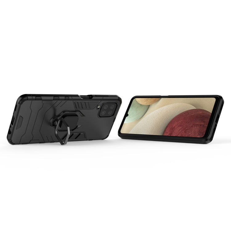 For Samsung Galaxy A12 5G PC + TPU Shockproof Protective Case with Magnetic Ring Holder