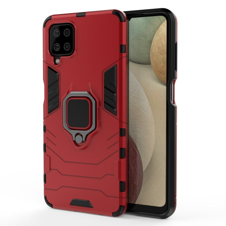 For Samsung Galaxy A12 5G PC + TPU Shockproof Protective Case with Magnetic Ring Holder