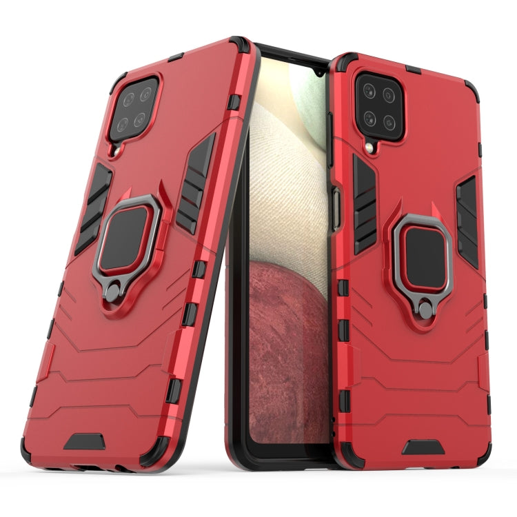 For Samsung Galaxy A12 5G PC + TPU Shockproof Protective Case with Magnetic Ring Holder