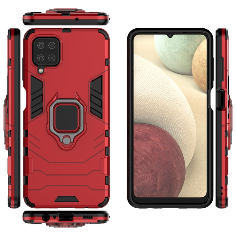 For Samsung Galaxy A12 5G PC + TPU Shockproof Protective Case with Magnetic Ring Holder