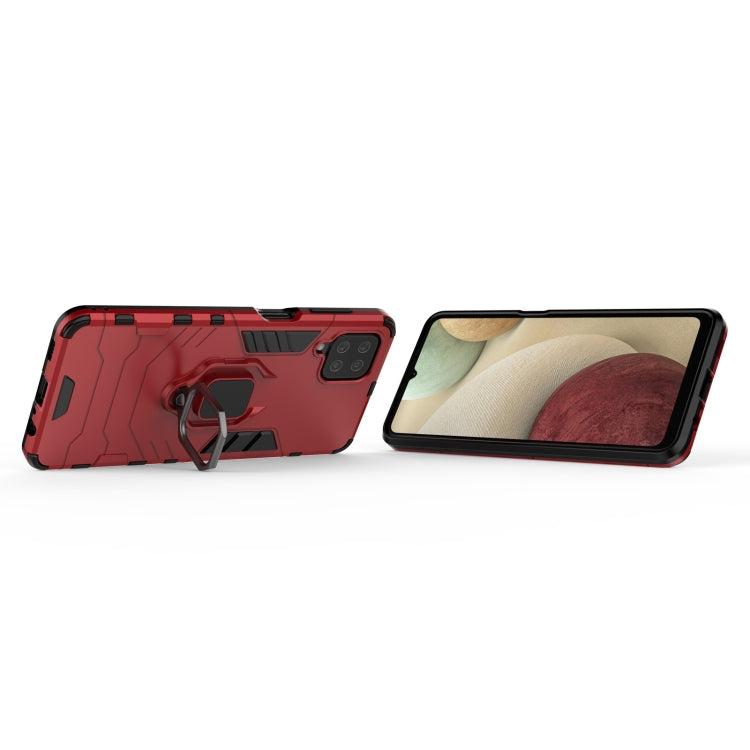 For Samsung Galaxy A12 5G PC + TPU Shockproof Protective Case with Magnetic Ring Holder