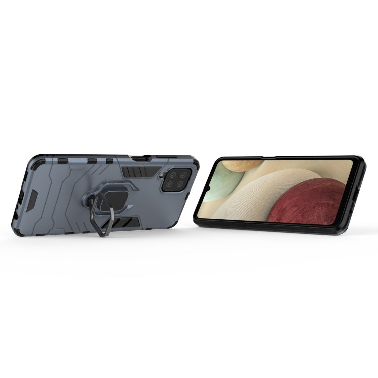 For Samsung Galaxy A12 5G PC + TPU Shockproof Protective Case with Magnetic Ring Holder