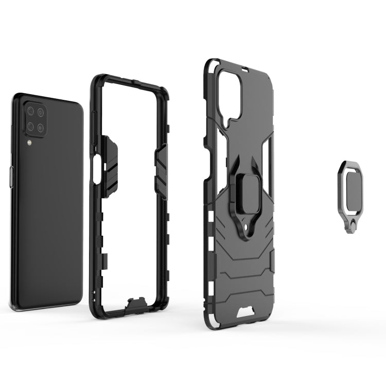 For Samsung Galaxy A12 5G PC + TPU Shockproof Protective Case with Magnetic Ring Holder