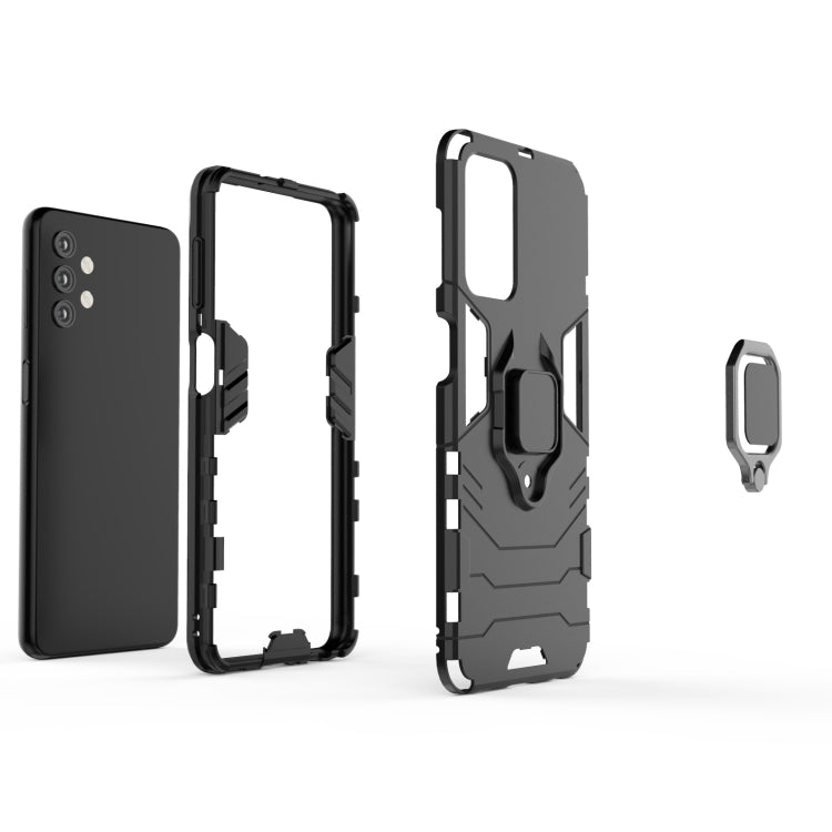 For Samsung Galaxy A32 5G PC + TPU Shockproof Protective Case with Magnetic Ring Holder