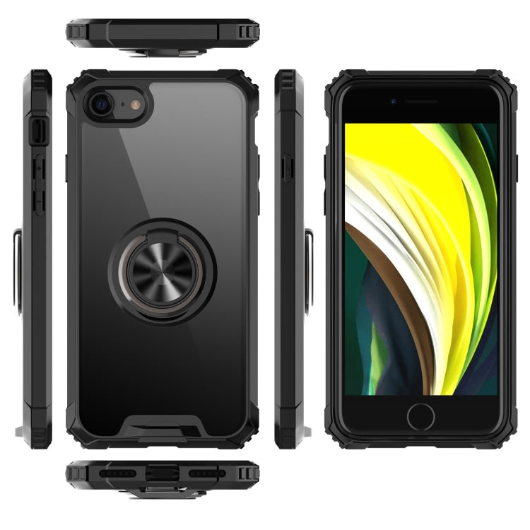 For iPhone SE 2022 / SE 2020 / 8 / 7 Armor Ring PC + TPU Magnetic Shockproof Protective Case