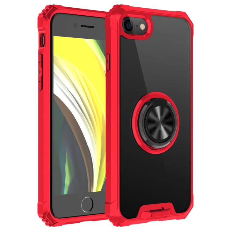 For iPhone SE 2022 / SE 2020 / 8 / 7 Armor Ring PC + TPU Magnetic Shockproof Protective Case