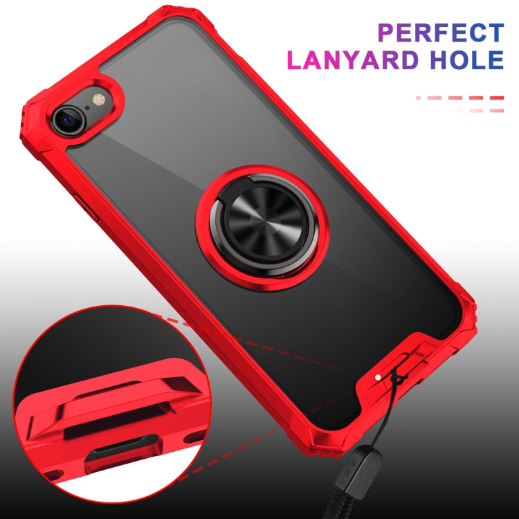 For iPhone SE 2022 / SE 2020 / 8 / 7 Armor Ring PC + TPU Magnetic Shockproof Protective Case