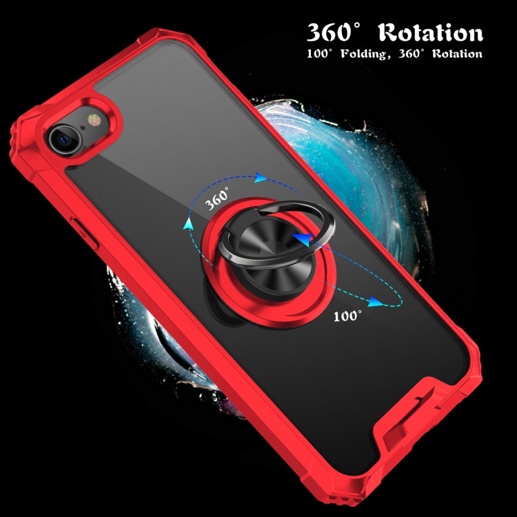 For iPhone SE 2022 / SE 2020 / 8 / 7 Armor Ring PC + TPU Magnetic Shockproof Protective Case