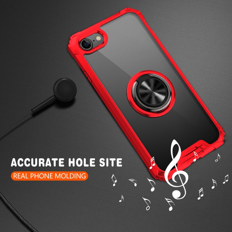 For iPhone SE 2022 / SE 2020 / 8 / 7 Armor Ring PC + TPU Magnetic Shockproof Protective Case