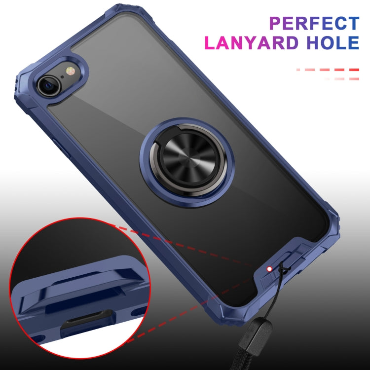 For iPhone SE 2022 / SE 2020 / 8 / 7 Armor Ring PC + TPU Magnetic Shockproof Protective Case
