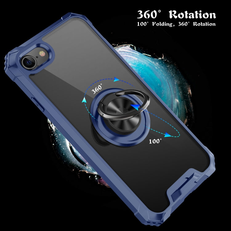 For iPhone SE 2022 / SE 2020 / 8 / 7 Armor Ring PC + TPU Magnetic Shockproof Protective Case