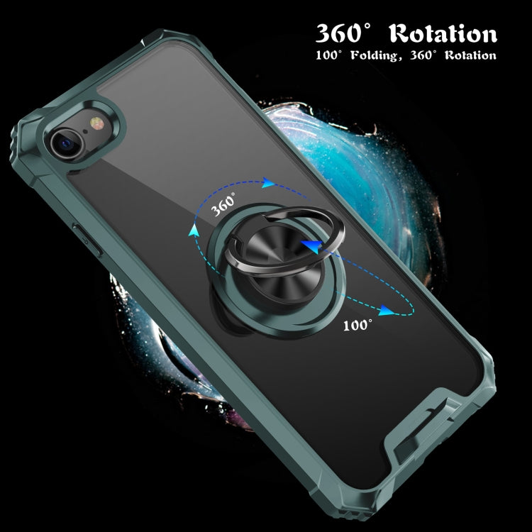 For iPhone SE 2022 / SE 2020 / 8 / 7 Armor Ring PC + TPU Magnetic Shockproof Protective Case