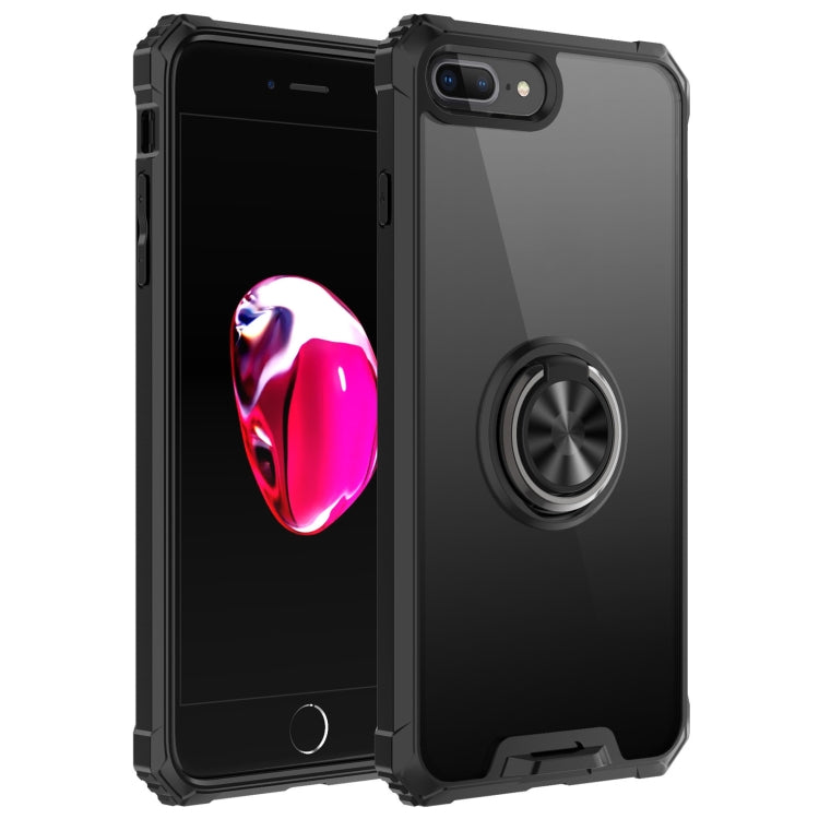 Armor Ring PC + TPU Magnetic Shockproof Protective Case For iPhone 8 Plus / 7 Plus